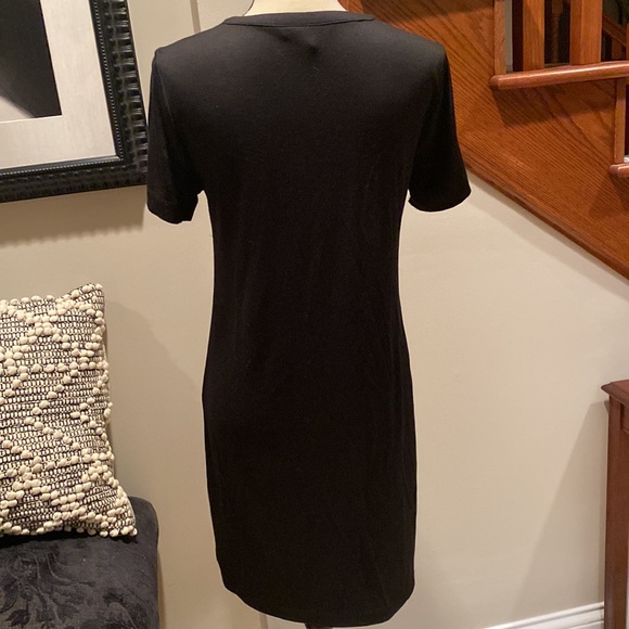 White House black-market T-shirt dress with lace up detail at neck size S - Picture 3 of 4